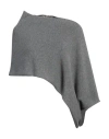 Iesse Woman Cape Lead Size 8 Polyamide, Wool, Viscose, Cashmere In Grey