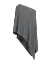 Iesse Woman Cape Lead Size Onesize Polyamide, Wool, Viscose, Cashmere In Grey