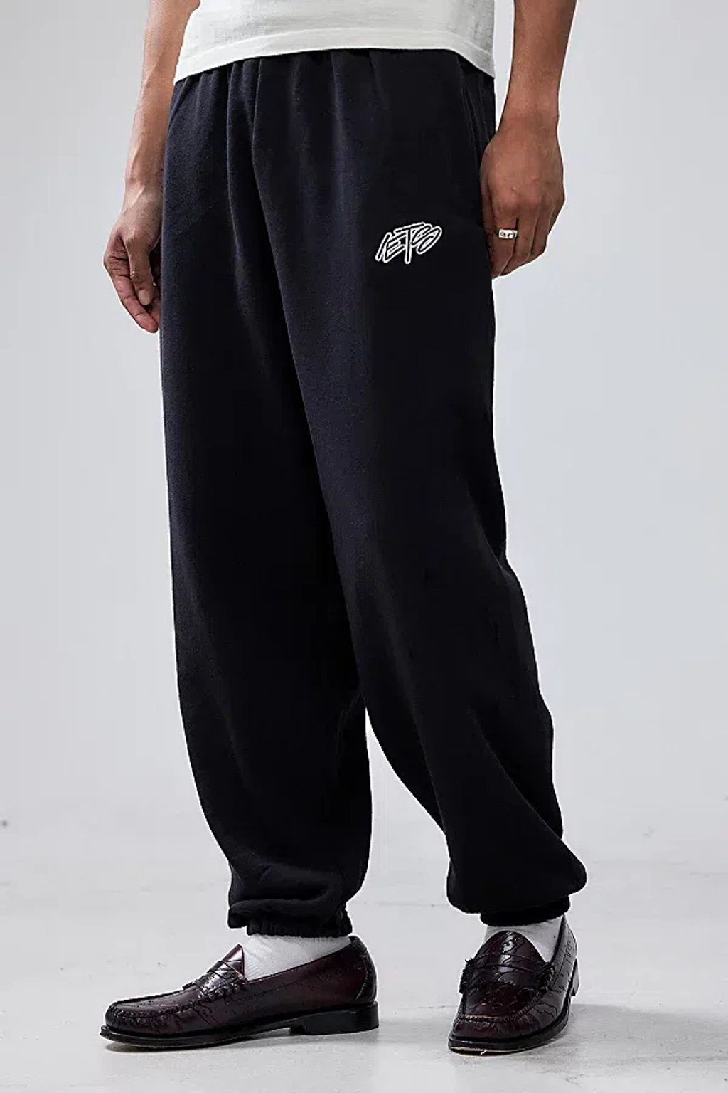 Iets Frans Black Doodle Cuffed Jogger Pant In Black, Men's At