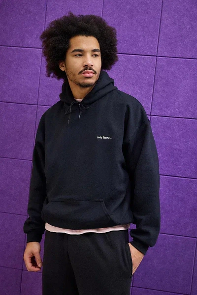 Iets Frans . Black Embroidered Hoodie Sweatshirt In Black, Men's At Urban Outfitters