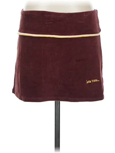 Pre-owned Iets Frans Casual Skirt In Burgundy