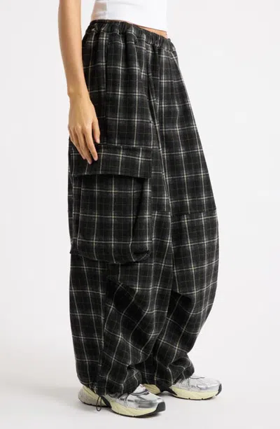 Iets Frans Check Cargo Pants In Black