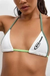 Iets Frans . Contrasting Trim Triangle Bikini Top In White, Women's At Urban Outfitters