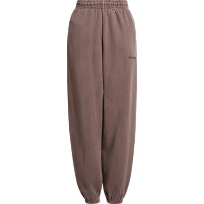 Iets Frans Embroidered Joggers In Chocolate
