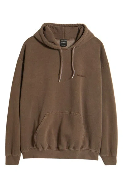 Iets Frans Embroidered Logo Hoodie In Chocolate