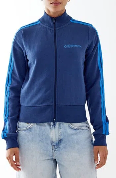Iets Frans Hailey Cotton Crop Jacket In Navy