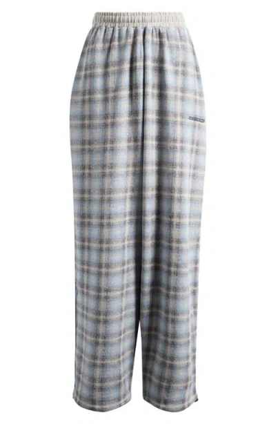 Iets Frans Harri Cotton Fleece Wide Leg Sweatpants In Grey