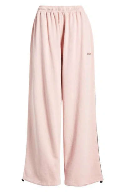 Iets Frans Harri Cotton Wide Leg Sweatpants In Pink