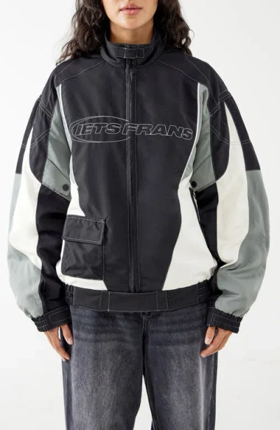 Iets Frans Hawk Colorblock Insulated Jacket In Black