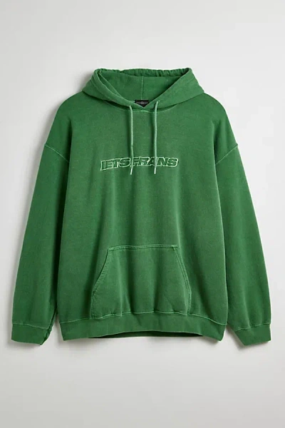 Iets Frans . … Embroidered Big Logo Hoodie Sweatshirt In Green At Urban Outfitters