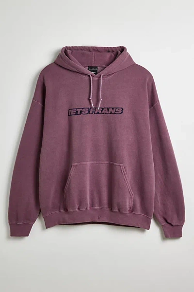 Iets Frans . … Embroidered Big Logo Hoodie Sweatshirt In Maroon At Urban Outfitters In Maroon