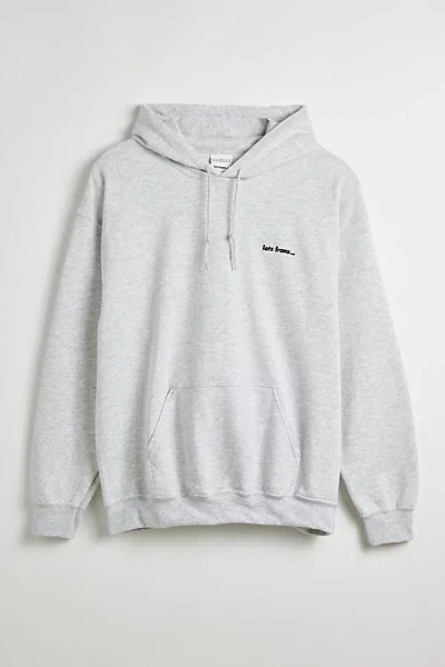 Iets Frans . … Embroidered Logo Hoodie Sweatshirt In Grey At Urban Outfitters