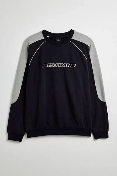 Iets Frans … Paneled Crew Neck Sweatshirt In Navy At Urban