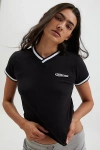Iets Frans . … Taped V-neck Baby Tee In Black At Urban Outfitters