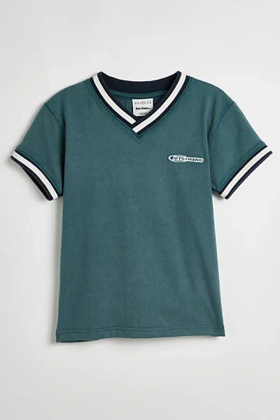 Iets Frans . … Taped V-neck Baby Tee In Dark Green At Urban Outfitters