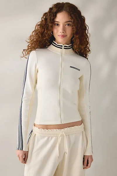 Iets Frans . … Trip Track Zip-up Sweater In White, Women's At Urban Outfitters