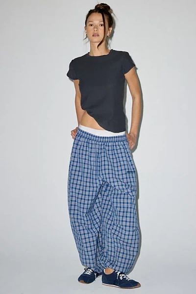Iets Frans . …sid Check Cotton Poplin Balloon Pants In Assorted, Women's At Urban Outfitter In Blue