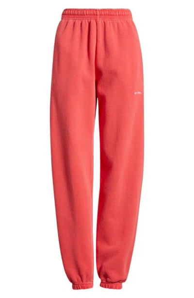 Iets Frans If Cotton Blend Joggers In Washed Red