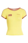 Iets Frans Mia Football Baby Tee In Yellow