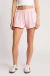 Iets Frans Mini Cotton Jogger Shorts In Pink