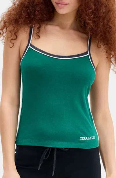 Iets Frans Nora Cotton Camisole In Green