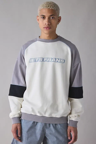 Iets Frans . Paneled Crew Neck Sweatshirt In Grey, Men's At Urban Outfitters
