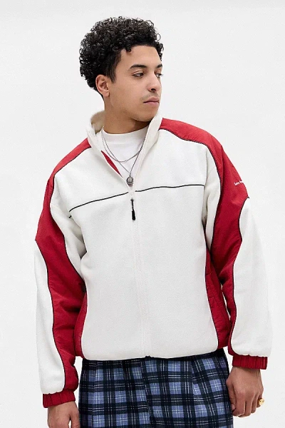 Iets Frans . Red Stone Fleece Jacket In Stone, Men's At Urban Outfitters