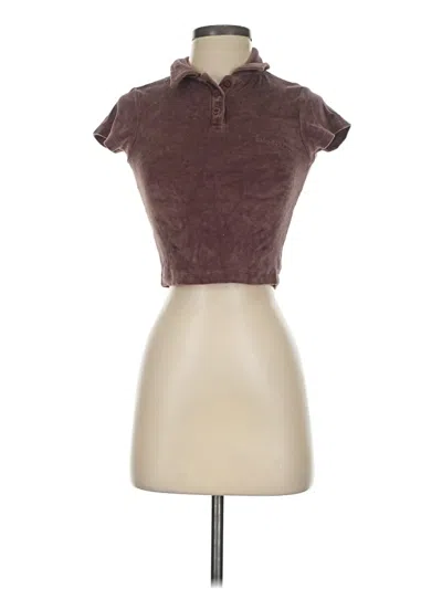 Pre-owned Iets Frans Short Sleeve Turtleneck In Brown