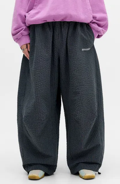 Iets Frans Sid Microcheck Sweatpants In Blue