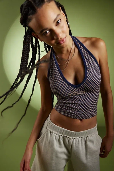 Iets Frans . Striped Halter Top In Navy At Urban Outfitters