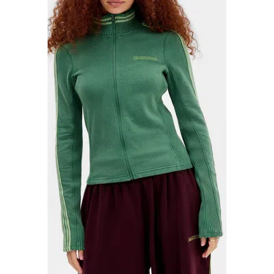 Iets Frans Trip Track Full Zip Jacket In Green