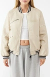 IETS FRANS IETS FRANS VARSITY FAUX LEATHER BOMBER JACKET