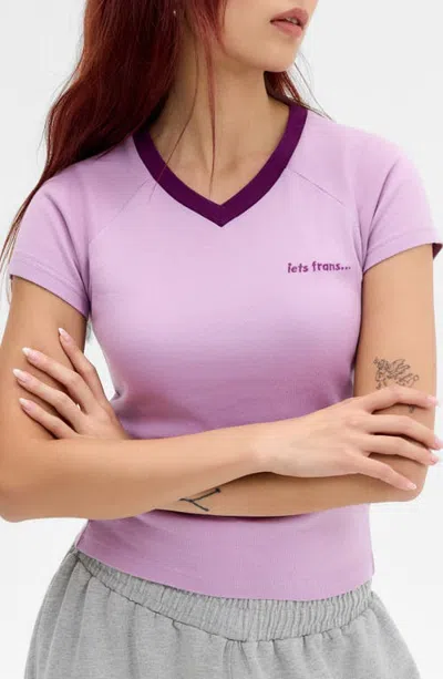 Iets Frans V-neck Baby T-shirt In Pink
