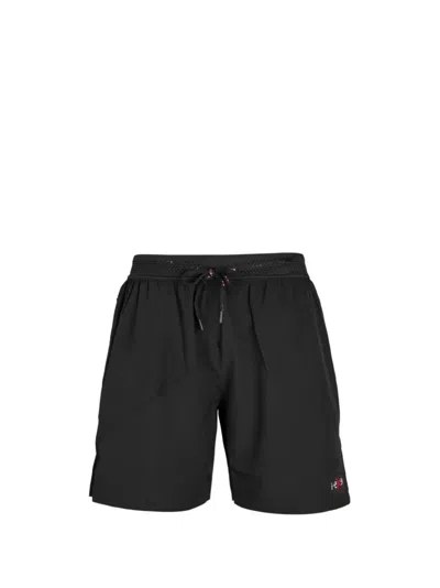 I-exe Drawstring-waist Panelled Shorts In Black