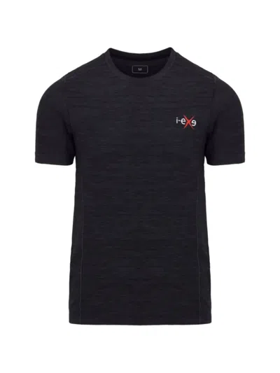 I-exe X-dray Logo-print Melange T-shirt In Black