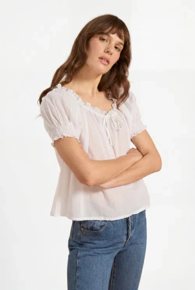 If Only If Clover Blouse In White