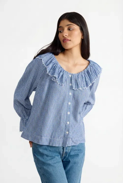 If Only If Pandora Blouse In Blue
