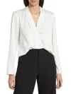 If Only Studio Women's Betsy Long-sleeve Blouse In Ivory