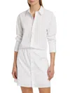 If Only Studio Women's Cotton-blend Tucked Shirtdress In White