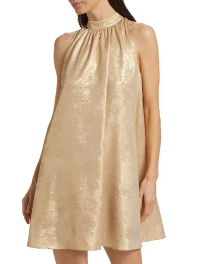 If Only Studio Women's Jordan Metallic Minidress In Gold