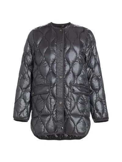 If Only Studio Women's Onion Quilted Jacket In Gray