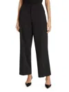 If Only Studio Women's Pleated Wide-leg Pants In Black