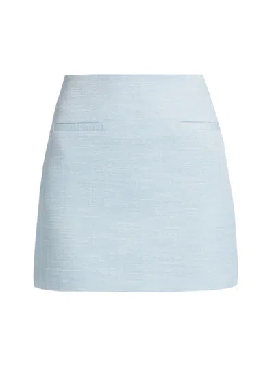 If Only Studio Women's Tweed Miniskirt In Ice Ivory