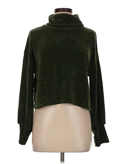 Pre-owned If She Loves Turtleneck Sweater In Green