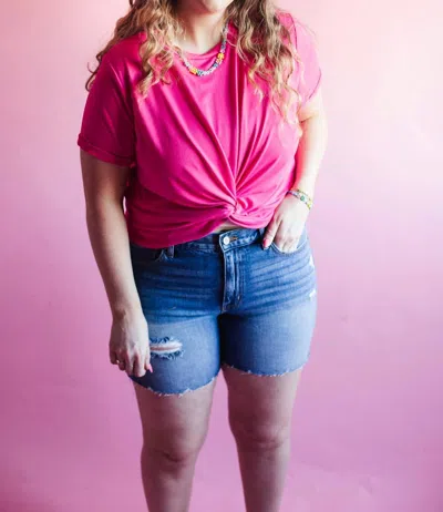 If She Loves Twisted In Knots Top In Pink