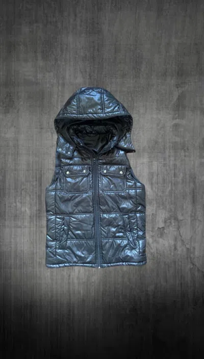 Pre-owned If Six Was Nine 2000s Japanese Archive Vkei Cargo Pocket Puffer Vest In Black