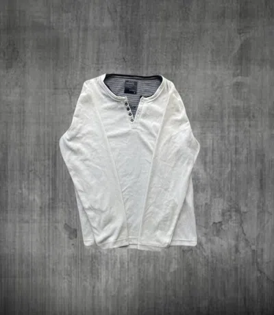 Pre-owned If Six Was Nine 2000s Japanese Archive Vkei Layered Button Long Sleeve Tee In White