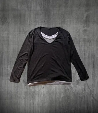 Pre-owned If Six Was Nine 2000s Japanese Archive Vkei Layered Long Sleeve Tee Y2k In Black