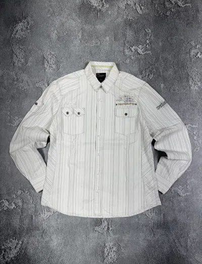 Pre-owned If Six Was Nine 2000s Striped Shirt Size L Next Japan In White