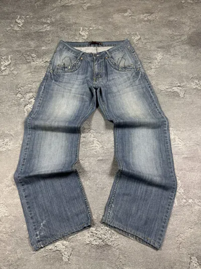 Pre-owned If Six Was Nine 2000s Y2k  Bootcut Flared Jeans Size 33 Retro In Blue